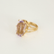 Bague cocktail en or jaune et améthyste