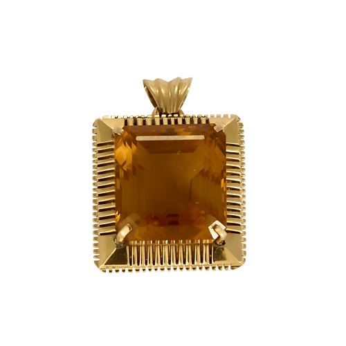 Pendentif en Or jaune 14k et citrine 58 Facettes DV4845-16