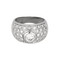 54 Bague jonc bombée en or blanc et diamants : 2,60 carats 58 Facettes DV31450-24