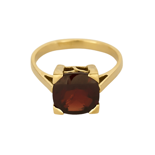 Ring aus Gelbgold und Almandin-Granat