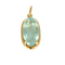 Yellow gold and aquamarine pendant: 15 carats