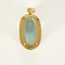 Yellow gold and aquamarine pendant: 15 carats