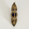 18k rose gold and silver sapphire brooch