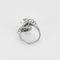 Ring aus 18k Weißgold Diamant und Saphir