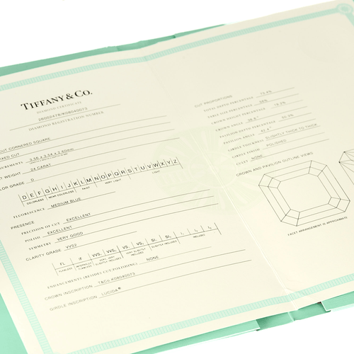 Tiffany & Co - Pierścionek Pierścionek z jednym kamieniem z Platyna (950 tysięcznych)