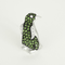 18k White Gold Brooch Diamond and tsavorite garnets