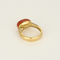 Anello in oro giallo corallo e diamanti