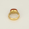 Anello in oro giallo corallo e diamanti