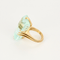 Bague en Or jaune 18k Aquamarine