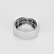 Ring aus Weißgold, Diamanten und schwarzen Diamanten