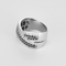 Ring aus Weißgold, Diamanten und schwarzen Diamanten