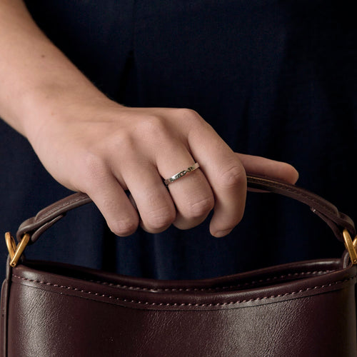 Anel Hermès - Ever chaîne d'ancre- Anel em Platina