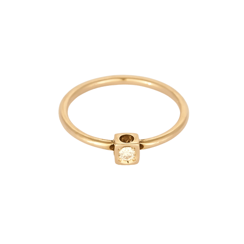 Dinh Van - O cubo - XS - Anel em ouro rosa