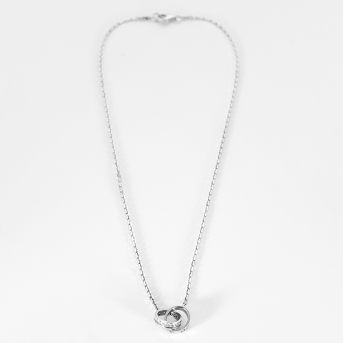 Cartier Colar Love em Ouro branco 18k Diamante