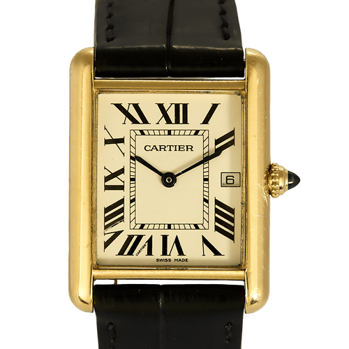Cartier - Hodinky Tank Louis Cartier ze žlutého zlata