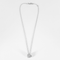 Collier en or blanc et pendentif coeur pavé diamants : 0,35 carat 58 Facettes DV32872-5
