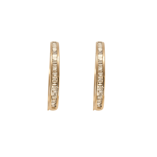 Paar Ohrringe aus Roségold und Diamanten