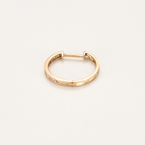 Paar Ohrringe aus Roségold und Diamanten
