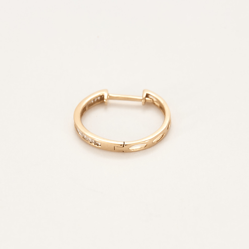 Paar Ohrringe aus Roségold und Diamanten