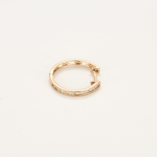 Paar Ohrringe aus Roségold und Diamanten