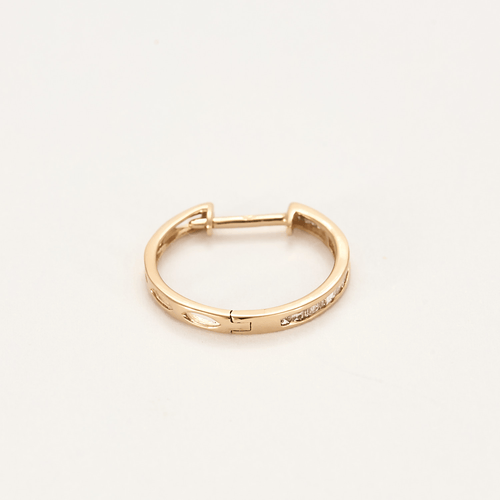Paar Ohrringe aus Roségold und Diamanten