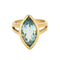 Yellow gold and topaz ring