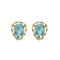 Yellow gold and topaz stud earrings