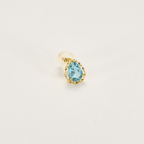 Yellow gold and topaz stud earrings