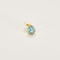 Yellow gold and topaz stud earrings