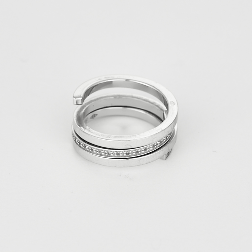 53 DINH-VAN - Spirale - Bague or blanc et diamants 58 Facettes DV33869-1
