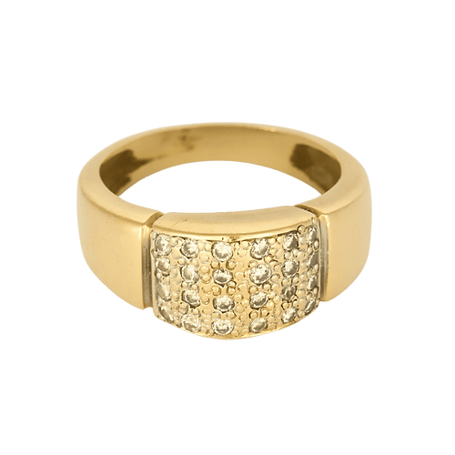 53 Ravissante bague en or jaune et diamants 58 Facettes DV32019-1