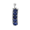 Pendentif en or blanc, diamants : 0,10 carat et saphirs : 1 carat 58 Facettes DV34030-11