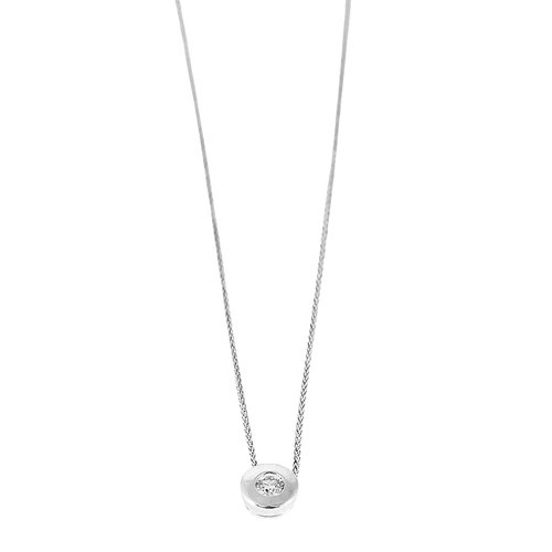 Colar em ouro branco e diamantes: cerca de 0,20 quilates