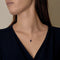 White gold necklace, diamonds and oval sapphire: 0.90 carat