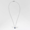 White gold necklace, diamonds and oval sapphire: 0.90 carat