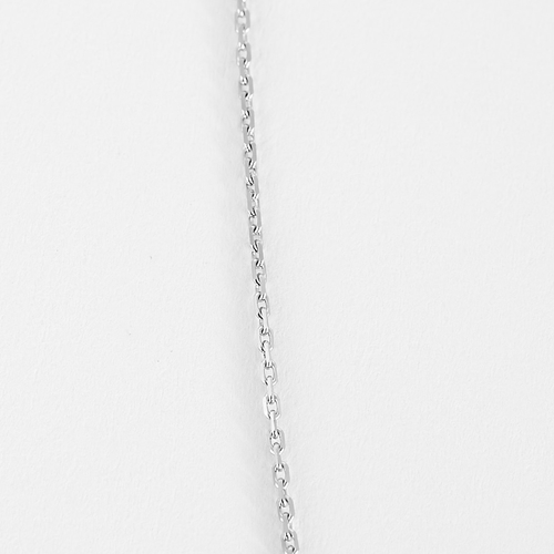 White gold necklace, diamonds and oval sapphire: 0.90 carat