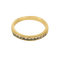 Media Anillo de matrimonio en oro amarillo, diamantes de talla princesa