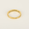 Media Anillo de matrimonio en oro amarillo, diamantes de talla princesa