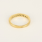 Media Anillo de matrimonio en oro amarillo, diamantes de talla princesa