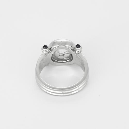 Chopard Happy Diamonds - Ring in witgoud met diamanten en saffieren