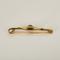 Broche em ouro amarelo canelado e safira: 0,40 quilates