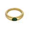 Slät ring i gult guld och smaragd: 0,40 karat