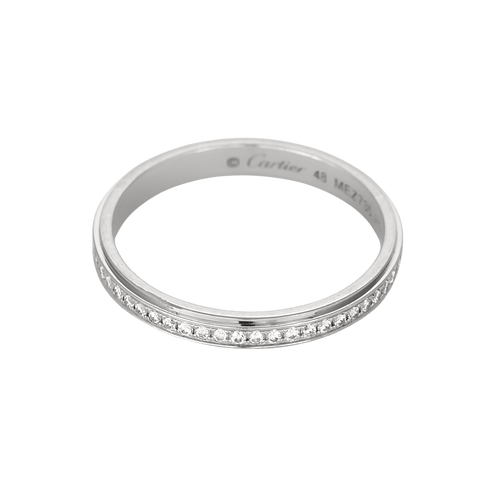 Cartier - Cartier любов - Сватбена халка американска в злато Платина и диаманти: 0,15 карата