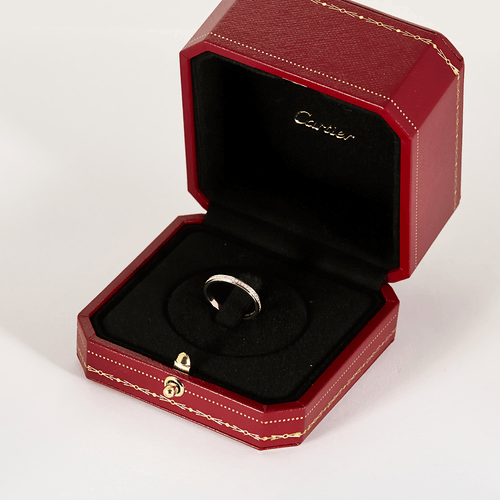 Cartier - Cartier любов - Сватбена халка американска в злато Платина и диаманти: 0,15 карата