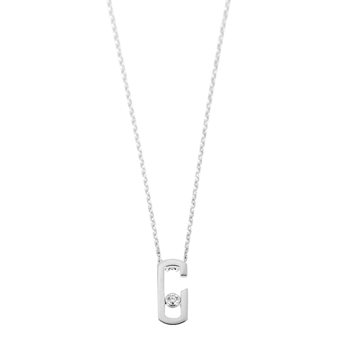 Messika - Gigi Hadid - Collier en or blanc et diamant : 0,05 carat 58 Facettes DV34559-1
