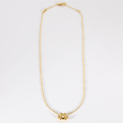 Van Cleef & Arpels- Frivole - Mini Model - Yellow gold and diamond necklace