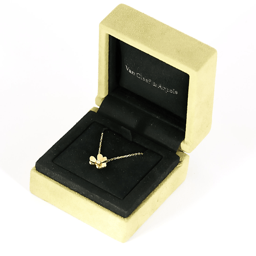 Van Cleef & Arpels- Frivole - Mini Model - Yellow gold and diamond necklace