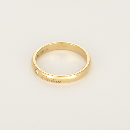 Cartier - Wedding band in yellow gold and diamond