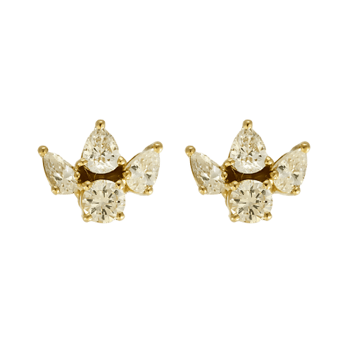 Pendientes de oro amarillo y diamantes: 1,10 quilates