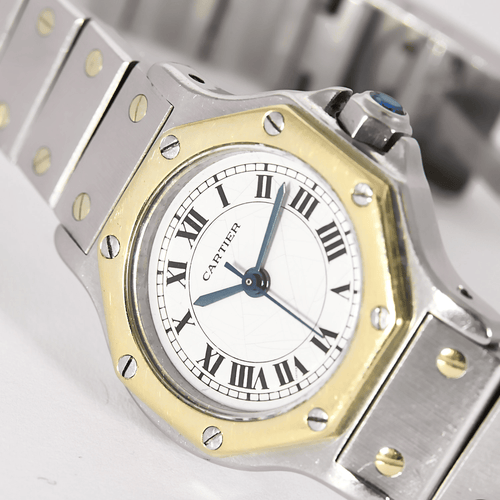Montre Cartier Montre Santos Octogonal en or jaune et acier 58 Facettes DV32020-2